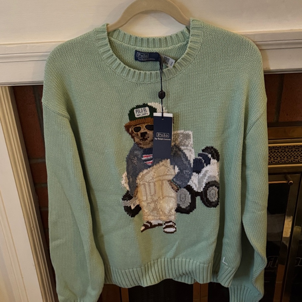 Polo by Ralph Lauren Mint Bear Crewneck Sweater